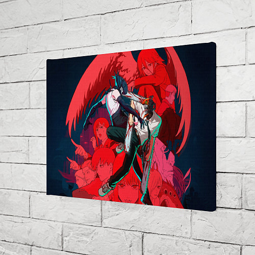 Картина прямоугольная Битва с Резе Человек бензопила / 3D-принт – фото 3