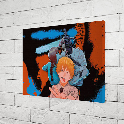 Картина прямоугольная Дэндзи и Макима из Человек бензопила / 3D-принт – фото 3