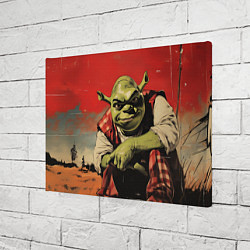 Холст прямоугольный Шрек на фоне природы, цвет: 3D-принт — фото 2