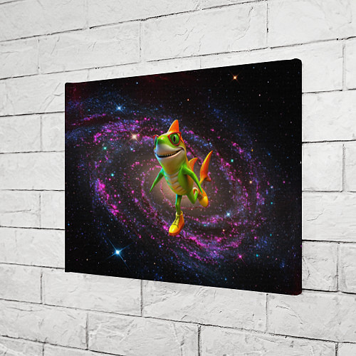 Картина прямоугольная Тралалеро тралала в космосе / 3D-принт – фото 3