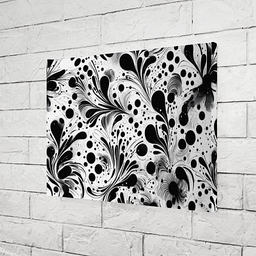 Картина прямоугольная Кляксы и растения - нейроарт паттерн / 3D-принт – фото 3