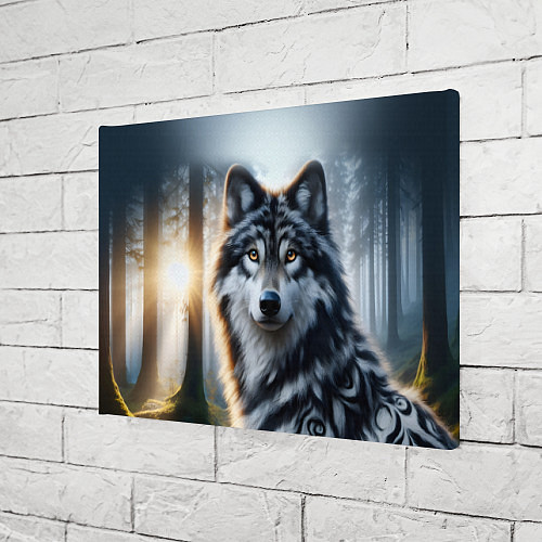 Картина прямоугольная Морда волка - Россия / 3D-принт – фото 3