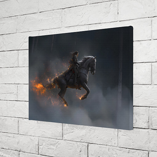 Картина прямоугольная Летящая лошадь с искрами / 3D-принт – фото 3