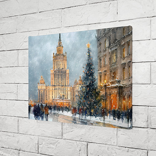 Картина прямоугольная Новогодняя Москва / 3D-принт – фото 3