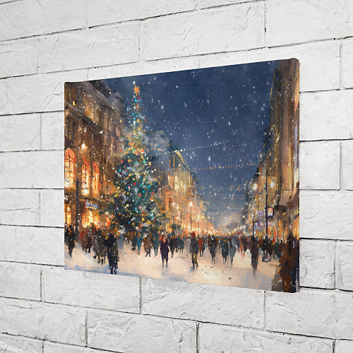 Картина прямоугольная Новый год в Москве новогодняя елка / 3D-принт – фото 3