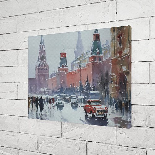 Картина прямоугольная Старинная Москва - новый год / 3D-принт – фото 3