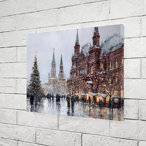 Картина прямоугольная Московский новогодний день / 3D-принт – фото 3