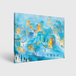 Холст прямоугольный Новогодние Московские домики, цвет: 3D-принт