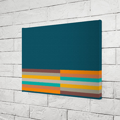 Картина прямоугольная Индиго и шумовой градиент заката с текстурой / 3D-принт – фото 3