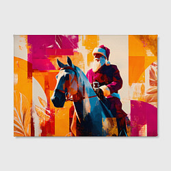 Холст прямоугольный Дед Мороз на коне, цвет: 3D-принт — фото 2