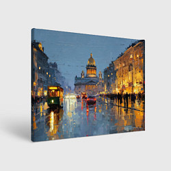 Холст прямоугольный Зимний Питер, цвет: 3D-принт