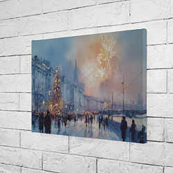 Холст прямоугольный Новогодняя Питерская атмосфера, цвет: 3D-принт — фото 2