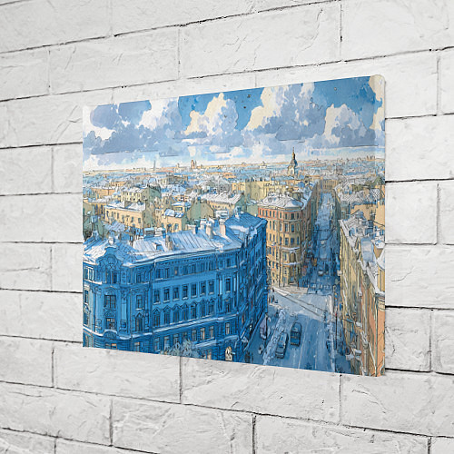 Картина прямоугольная Зимний утренний Питер / 3D-принт – фото 3