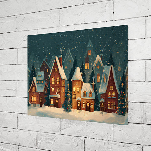 Картина прямоугольная Сказочный Новогодний городок / 3D-принт – фото 3