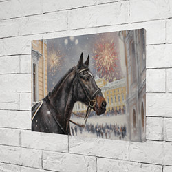 Холст прямоугольный Конь на фоне салюта, цвет: 3D-принт — фото 2
