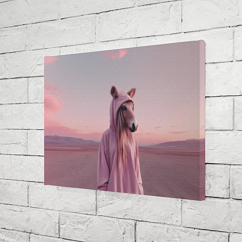 Картина прямоугольная Лошадка в худи / 3D-принт – фото 3