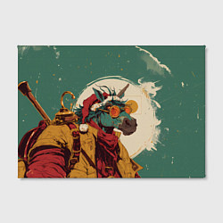 Холст прямоугольный Новогодний конь в желтых очках, цвет: 3D-принт — фото 2