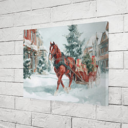 Холст прямоугольный Новогодняя лошадка 2026, цвет: 3D-принт — фото 2
