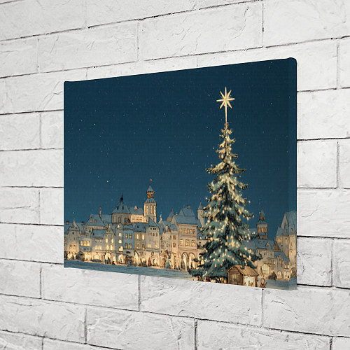 Картина прямоугольная Новогодняя атмосфера в городе / 3D-принт – фото 3