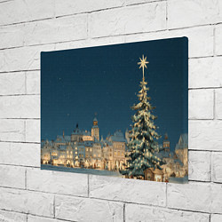 Холст прямоугольный Новогодняя атмосфера в городе, цвет: 3D-принт — фото 2
