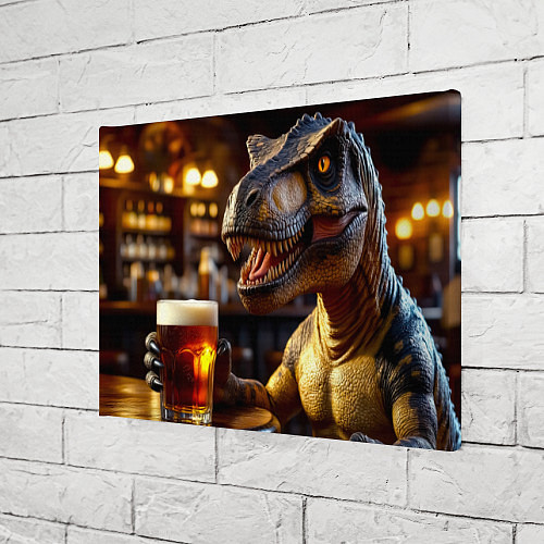 Картина прямоугольная Тирекс в пивбаре / 3D-принт – фото 3