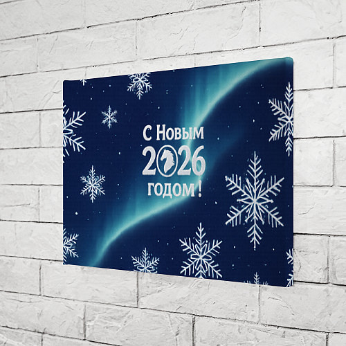 Картина прямоугольная С Новым 2026 годом / 3D-принт – фото 3