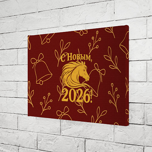 Картина прямоугольная С новым 2026 годом / 3D-принт – фото 3