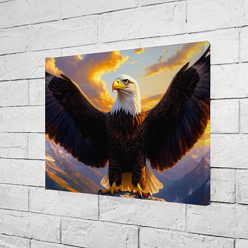 Картина прямоугольная Белоголовый орлан владыка небес / 3D-принт – фото 3