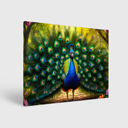 Холст прямоугольный Царственный павлин, цвет: 3D-принт