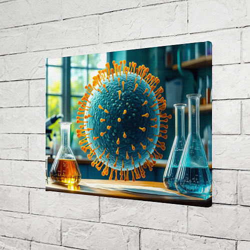 Картина прямоугольная Вирус в лаборатории / 3D-принт – фото 3