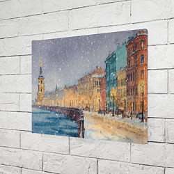 Холст прямоугольный Санкт-Петербург - снегопад, цвет: 3D-принт — фото 2