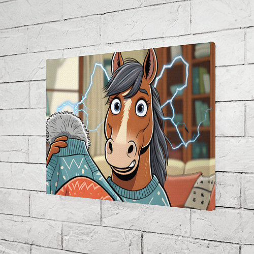 Картина прямоугольная Конь и недоразумение / 3D-принт – фото 3