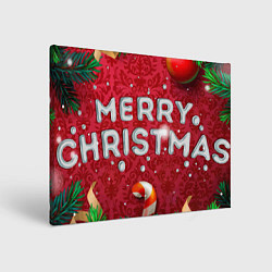 Холст прямоугольный Счастливого Рождества, цвет: 3D-принт