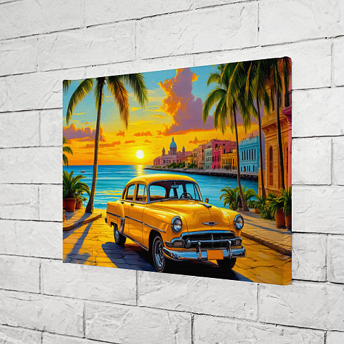 Картина прямоугольная Золотой закат над набережной / 3D-принт – фото 3