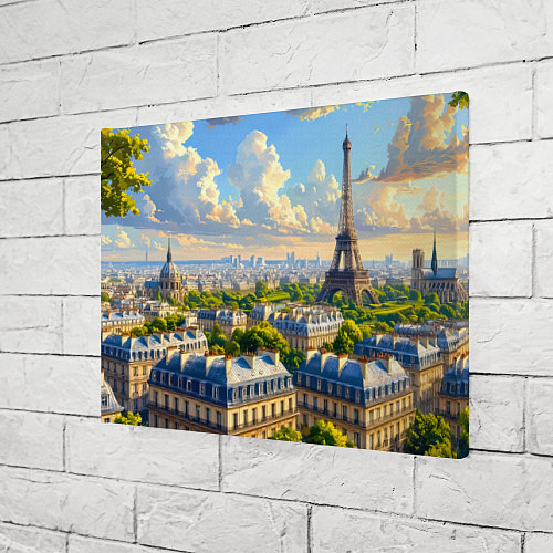 Картина прямоугольная Золотой Париж взгляд с высоты / 3D-принт – фото 3