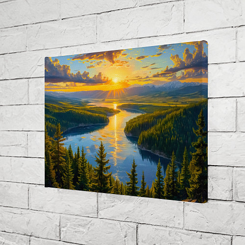 Картина прямоугольная Золотой путь реки / 3D-принт – фото 3