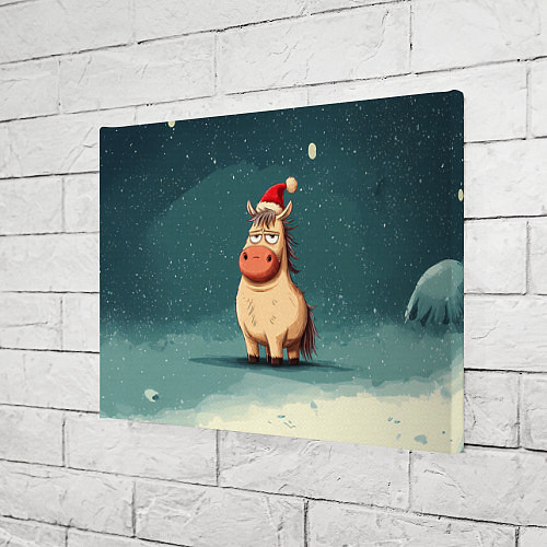 Картина прямоугольная Забавная мем - лошадка / 3D-принт – фото 3