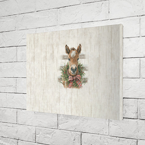 Картина прямоугольная Жеребёнок и новый год / 3D-принт – фото 3