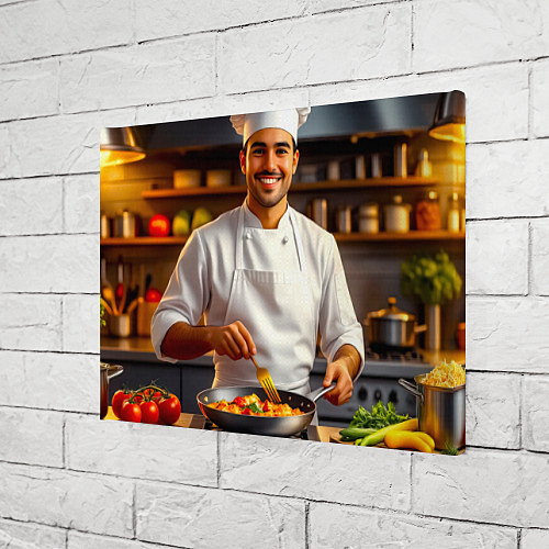 Картина прямоугольная Шеф-повар в деле / 3D-принт – фото 3