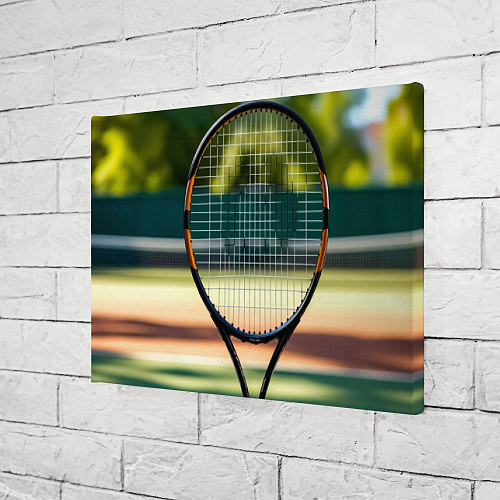 Картина прямоугольная Ракетка на корте / 3D-принт – фото 3