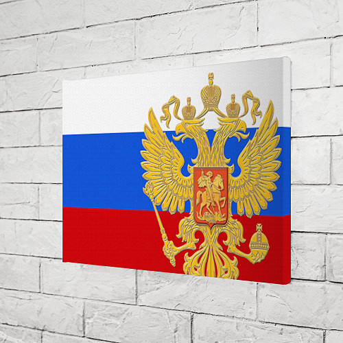 Картина прямоугольная Герб России: триколор / 3D-принт – фото 3