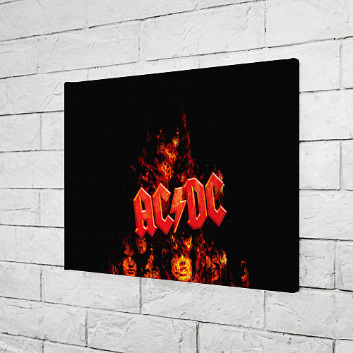 Картина прямоугольная AC/DC Flame / 3D-принт – фото 3