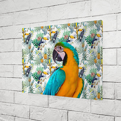 Картина прямоугольная Летний попугай / 3D-принт – фото 3