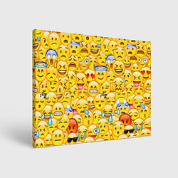 Холст прямоугольный Emoji, цвет: 3D-принт