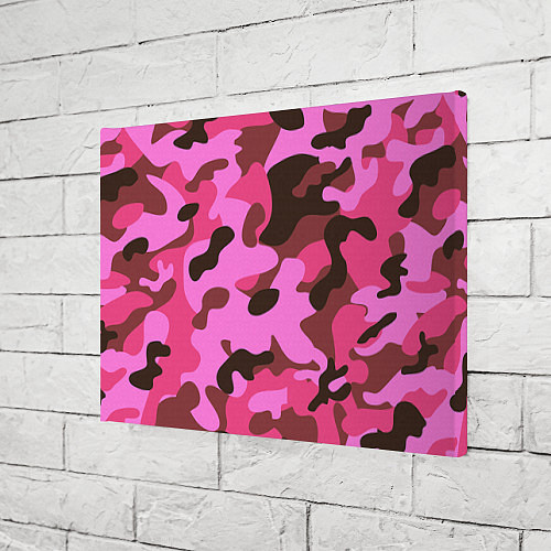 Картина прямоугольная Камуфляж: розовый/коричневый / 3D-принт – фото 3