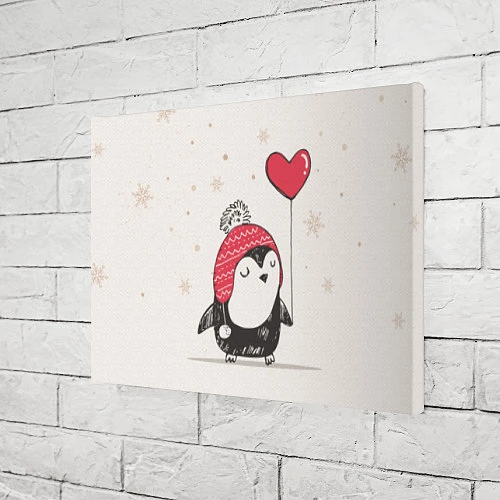 Картина прямоугольная Влюбленный пингвин / 3D-принт – фото 3