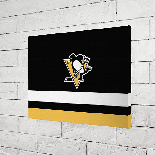 Картина прямоугольная Pittsburgh Penguins: Black / 3D-принт – фото 3