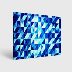 Холст прямоугольный Синяя геометрия, цвет: 3D-принт