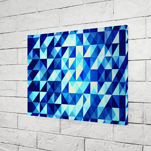 Картина прямоугольная Синяя геометрия / 3D-принт – фото 3