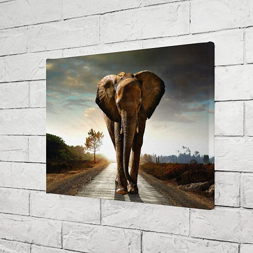 Картина прямоугольная Дикий слон / 3D-принт – фото 3